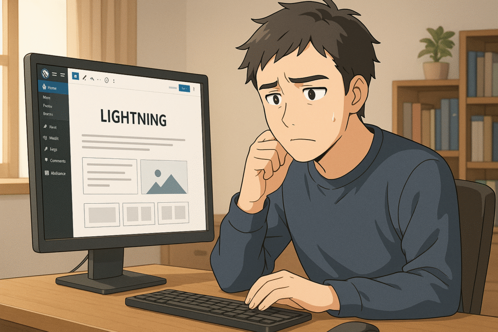 Lightningテーマでトップページを編集しようとして迷宮入りした話。WordPress初心者がハマりがちな落とし穴を共有します。