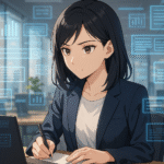 女性がPCに向かって作業している画像